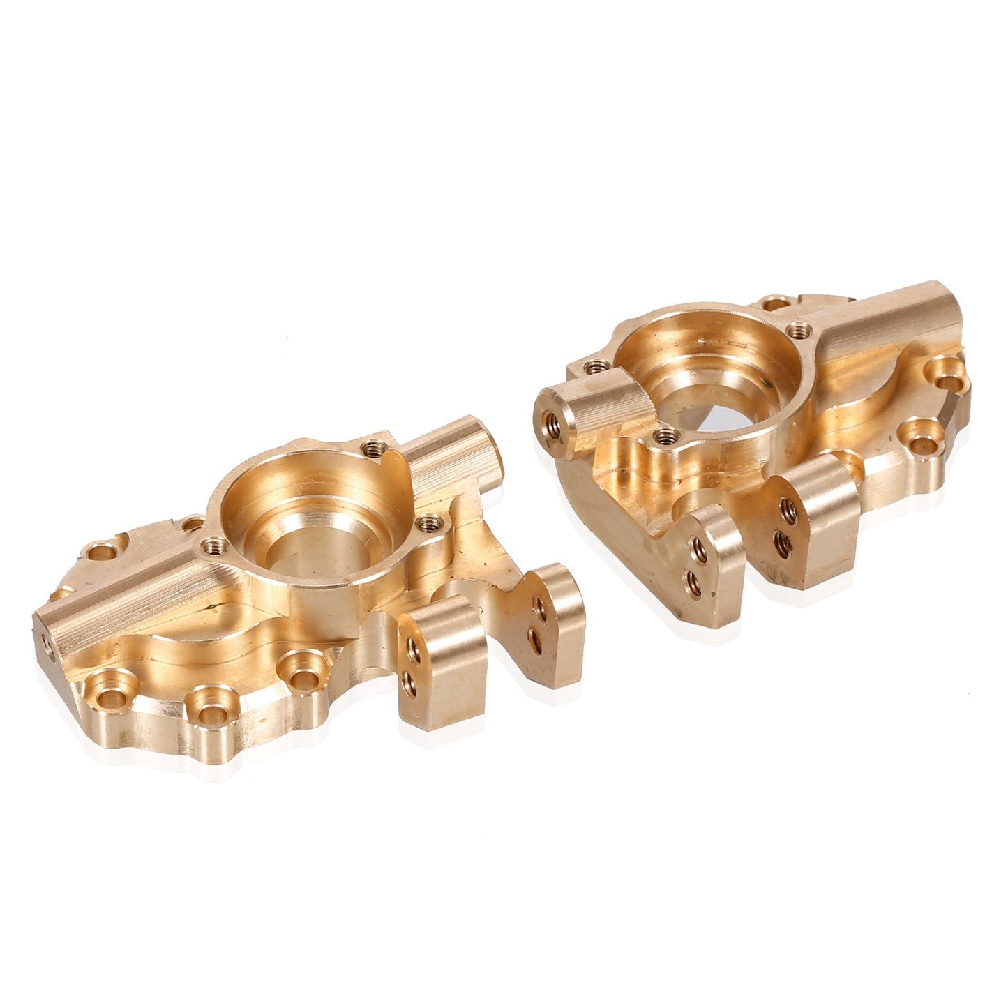 2PCS/Pack Brass Heavy Duty Front Steering Knuckle Set Compatible with TRAXXAS TRX4 1/10 RC Crawler