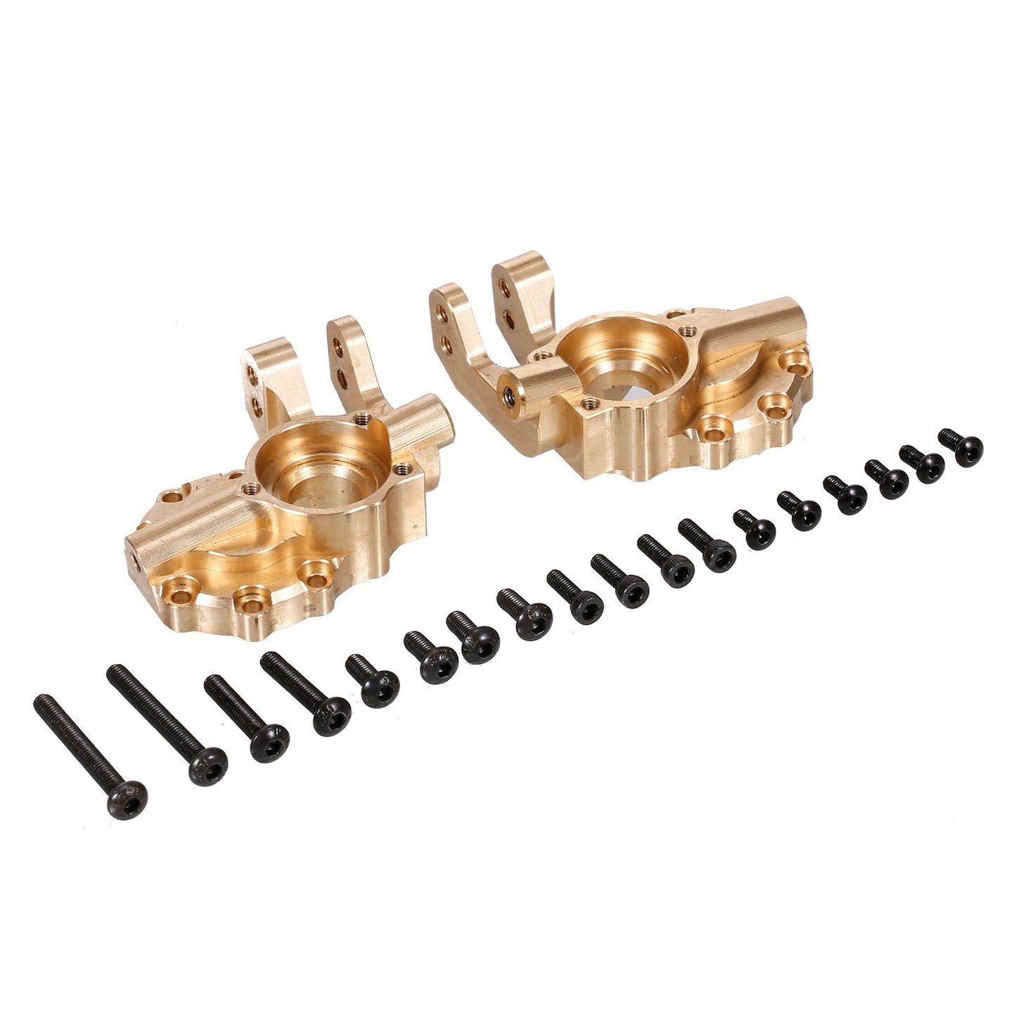 2PCS/Pack Brass Heavy Duty Front Steering Knuckle Set Compatible with TRAXXAS TRX4 1/10 RC Crawler