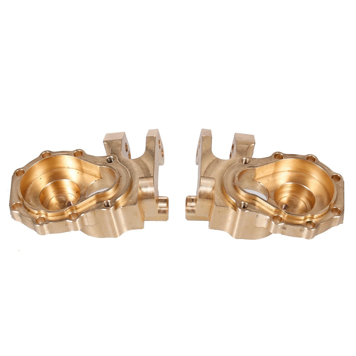 2PCS/Pack Brass Heavy Duty Front Steering Knuckle Set Compatible with TRAXXAS TRX4 1/10 RC Crawler