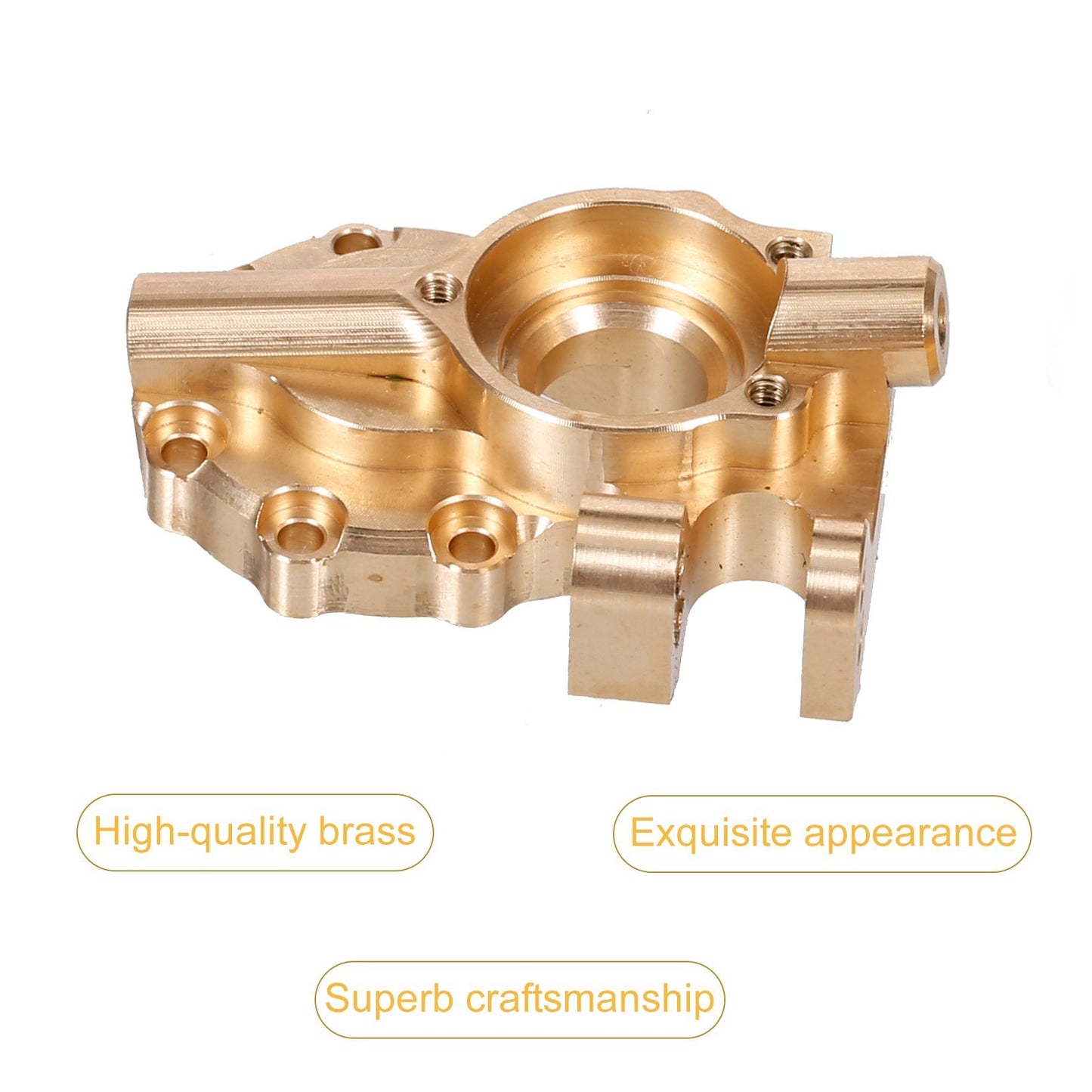 2PCS/Pack Brass Heavy Duty Front Steering Knuckle Set Compatible with TRAXXAS TRX4 1/10 RC Crawler