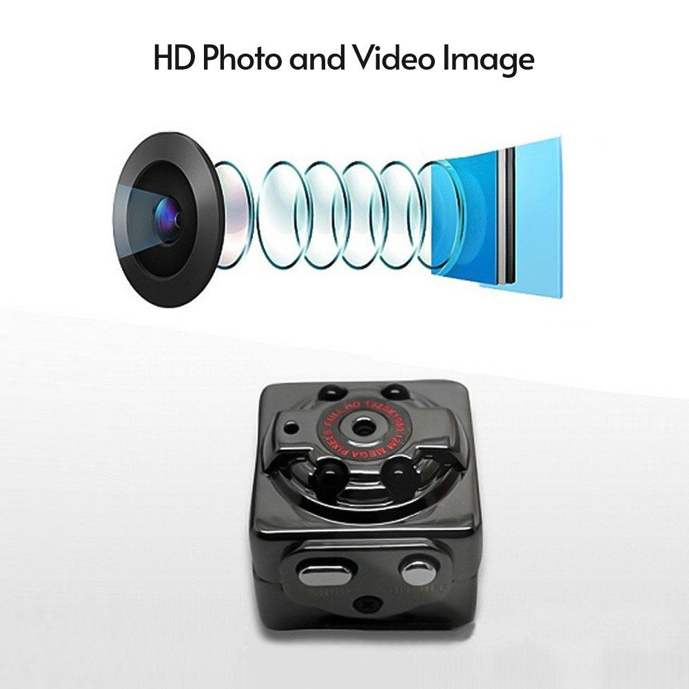 2MP Mini Micro Camera Full HD Video Cam Night Vision Audio Motion Detection for Home Security - 1080P