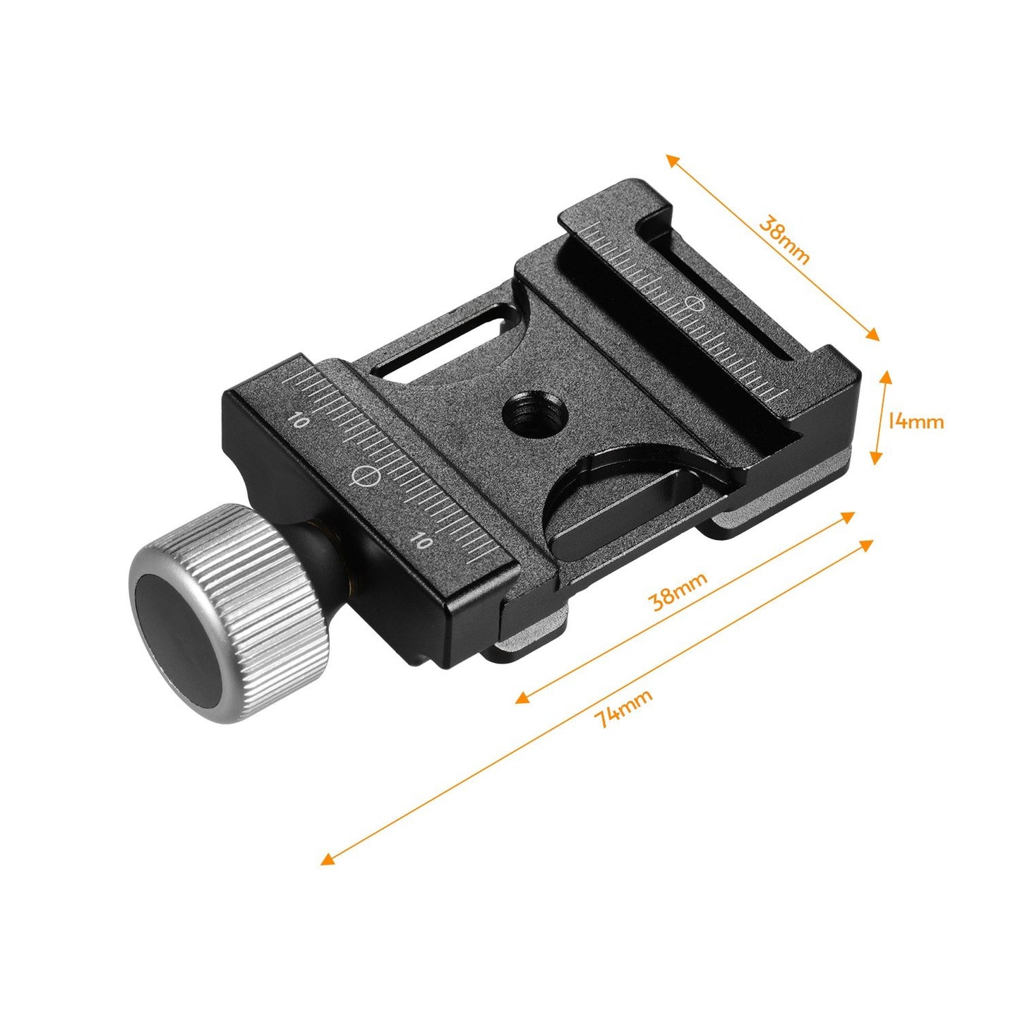 Quick Release Clamp 38mm Aluminum Screw Knob Clamp Compatible with Arca-Swiss QR Plate