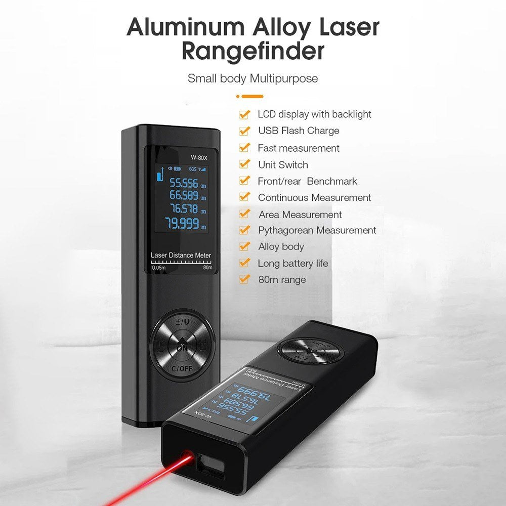 Handheld Rangefinder Digital Mini Distance Measuring Meter Laser Distance Meter Electronic Space Measurement for Area Volume Distances