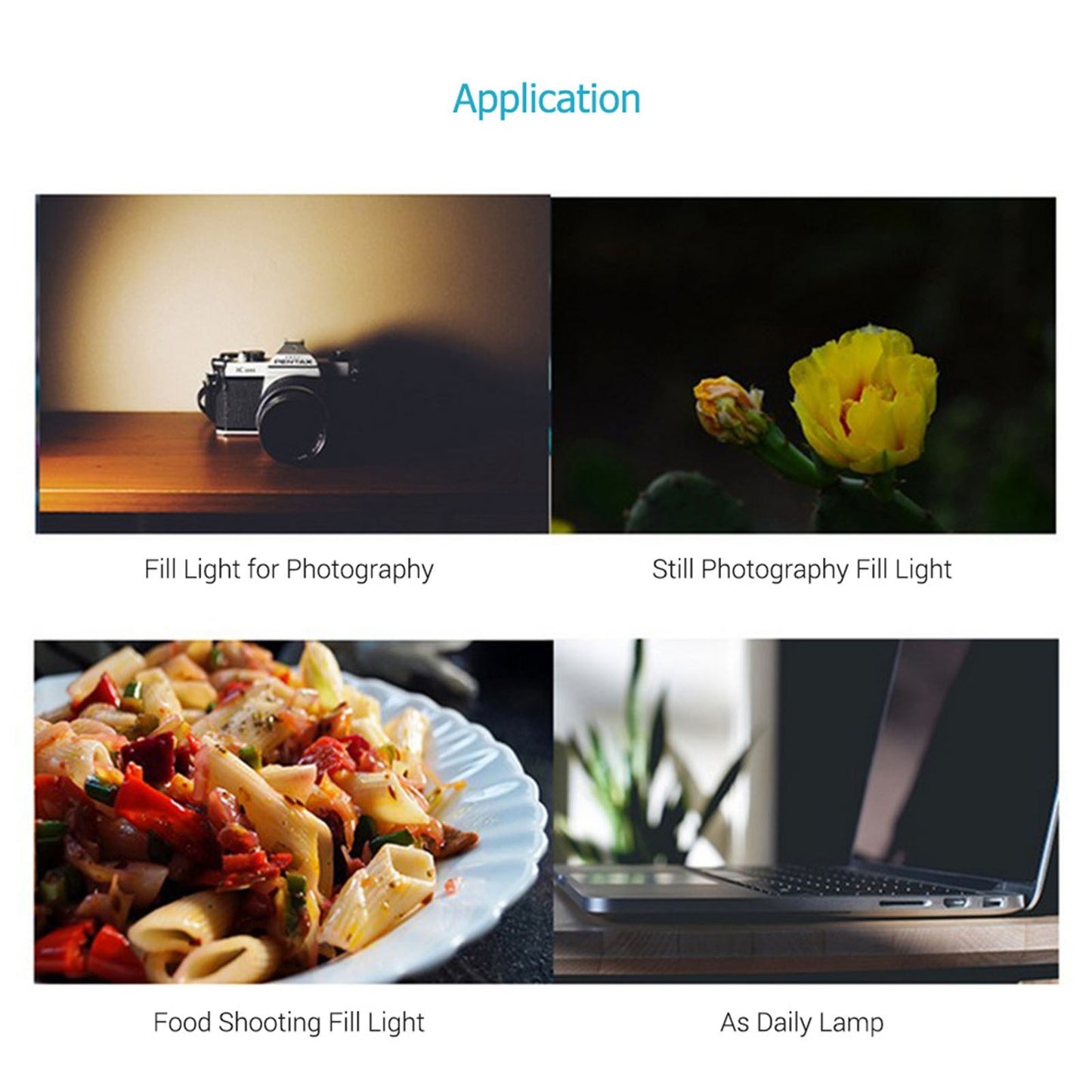 LED Video Light 5600K Dimmable LED Panel Portable Phone SLR Fill Light with Hot Shoe Adapter and 1/4 Inch Screw Hole for Wedding Photography Live Streaming