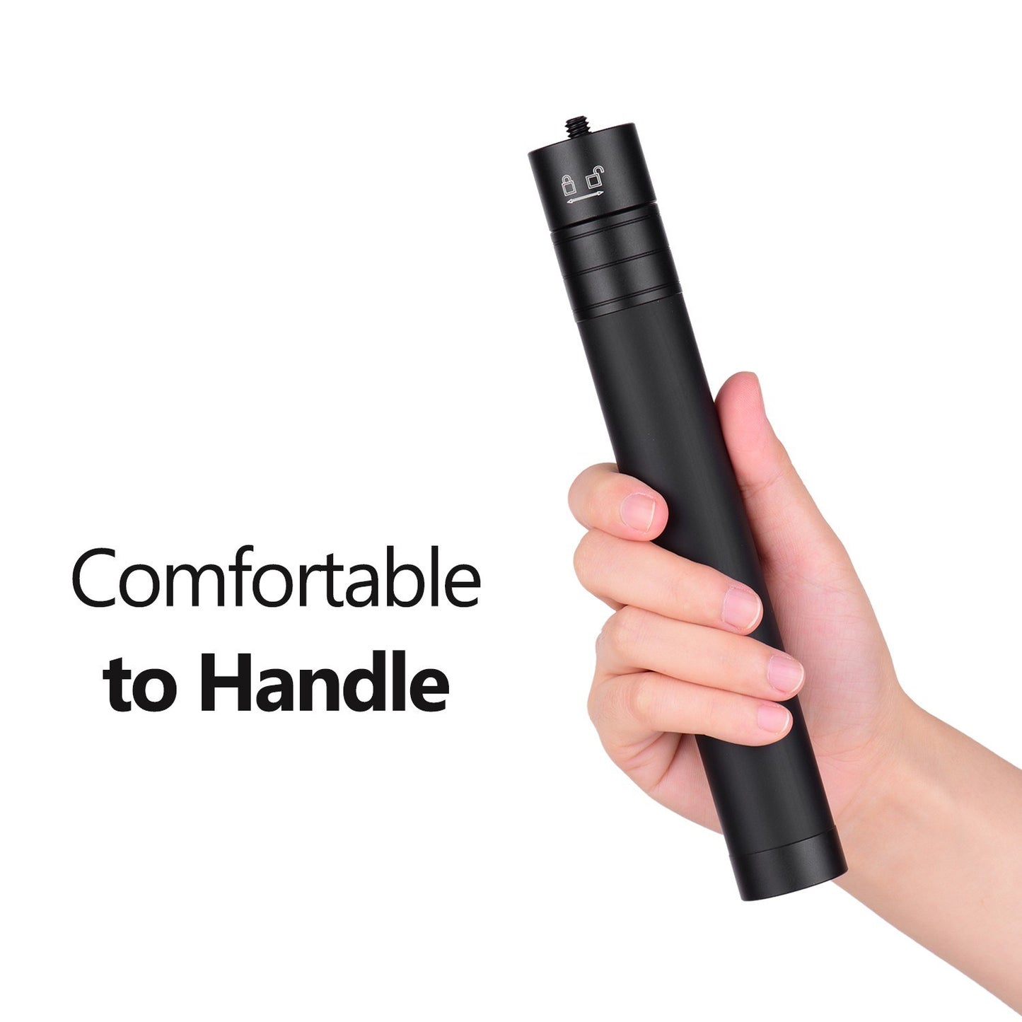 Telescopic Stabilizer Extension Rod Max. Length 73cm Aluminum Alloy Pole with 1/4 Inch Screw and Screw Hole for Gimbal Stabilizer Zhiyun Feiyu