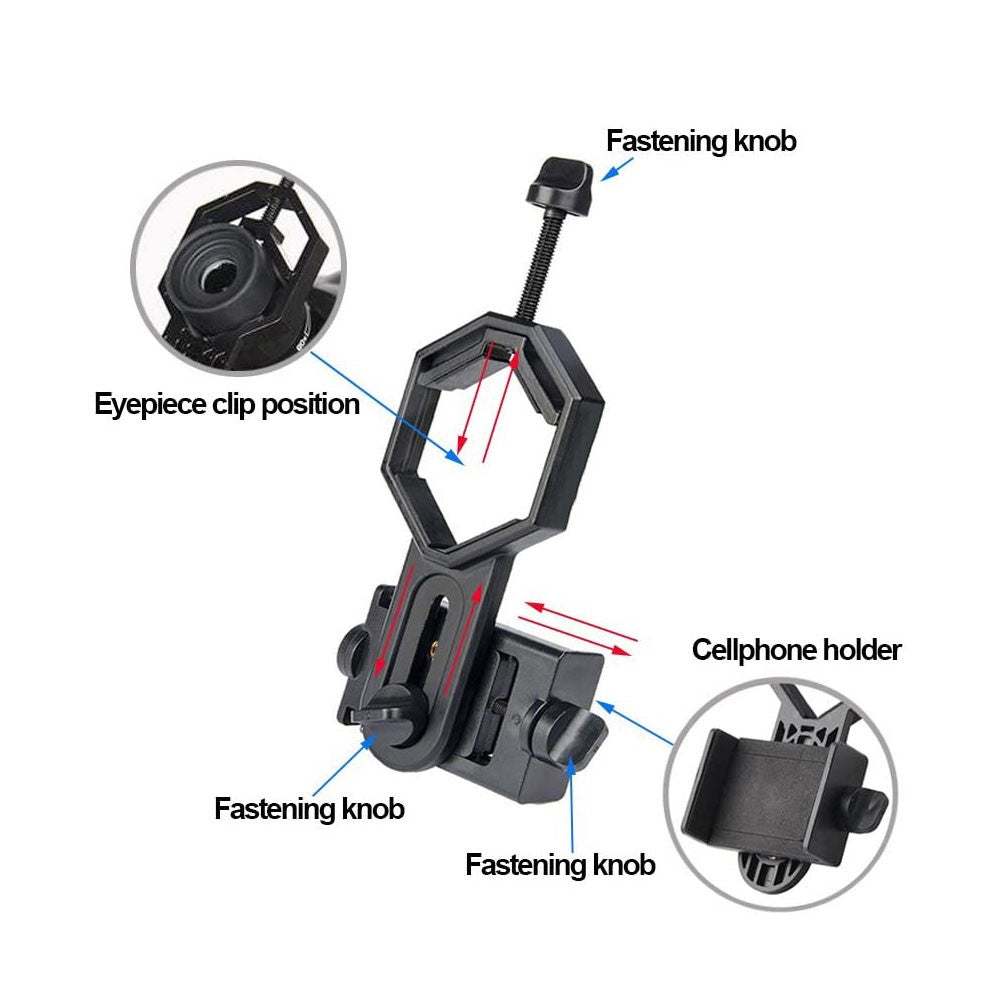 Cellphone Telescope Adapter Mount Bracket for Astronomical Binocular Monocular