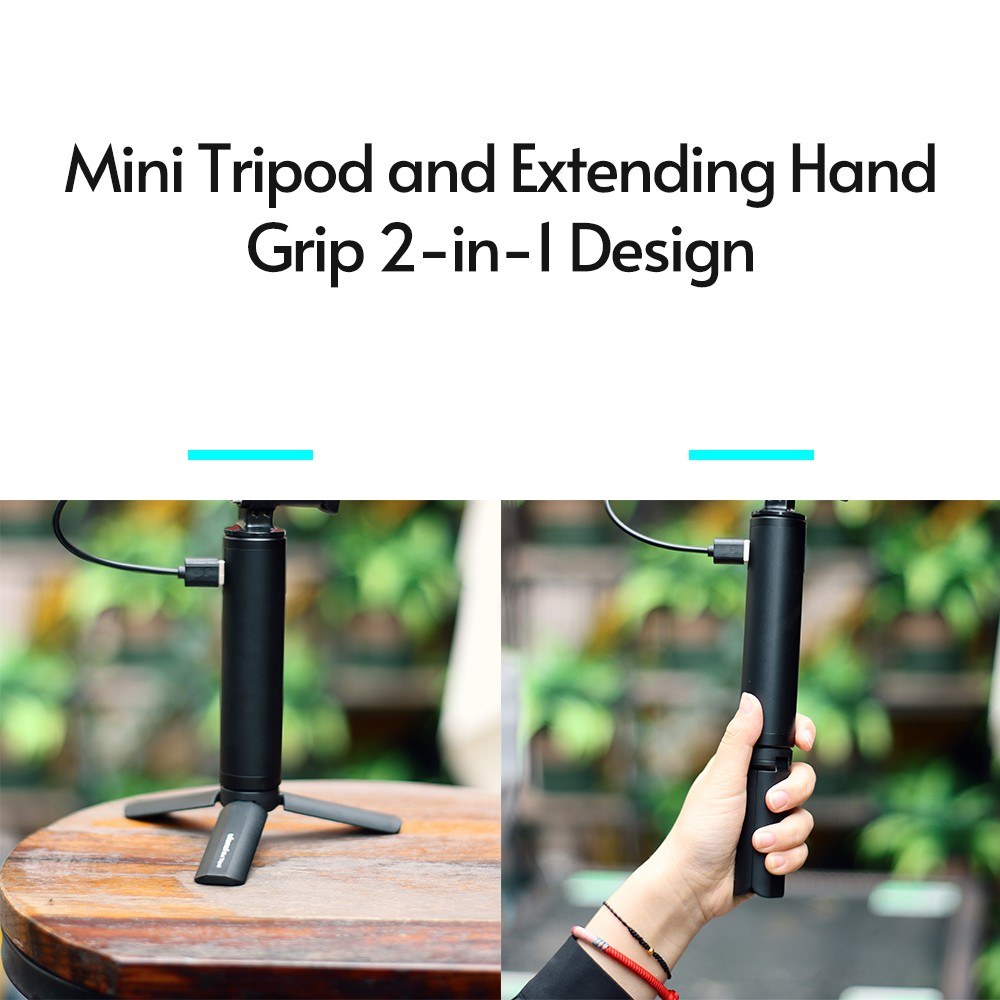 Uniqkart MT-15 Mini Handheld Extending Tripod Portable Hand Grip Desktop Stand for Smartphone DSLR Action Cameras