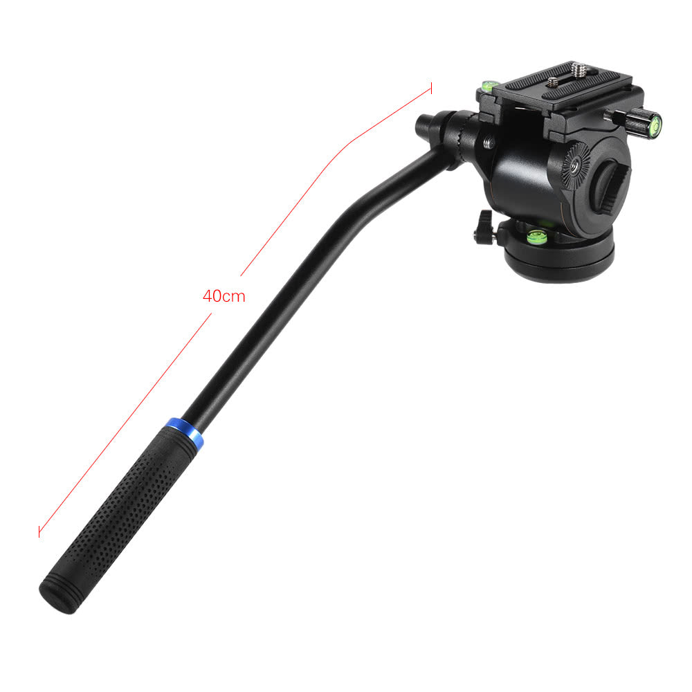 Andoer Photography Video Head Fluid Drag Tilt Hydraulic Damping Head Base Diameter 60mm/2.4inch w/ Quick Release Plate for Canon Nikon Sony DSLR Camera Tripod Monopod Slider Rail