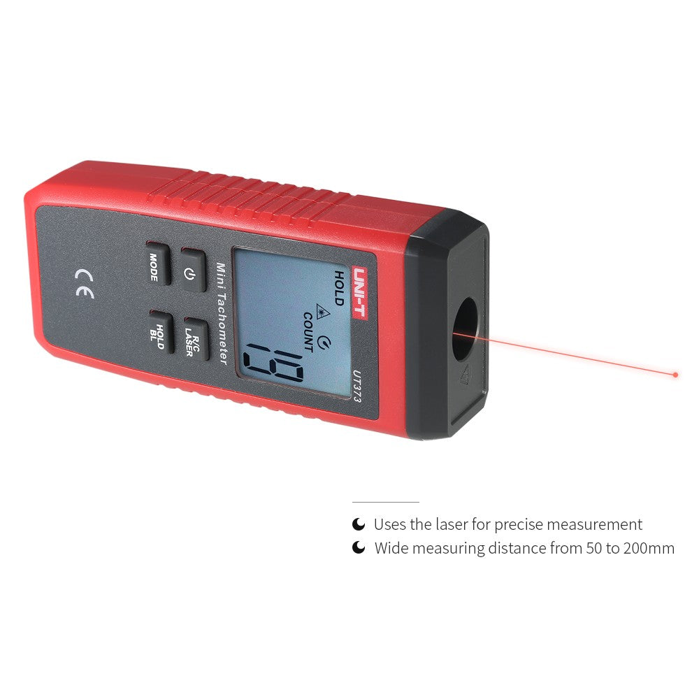 UNI-T UT373 Handheld LCD Digital Tachometer Speedometer Tach Meter Measuring Rang 0 ~ 99999 COUNT