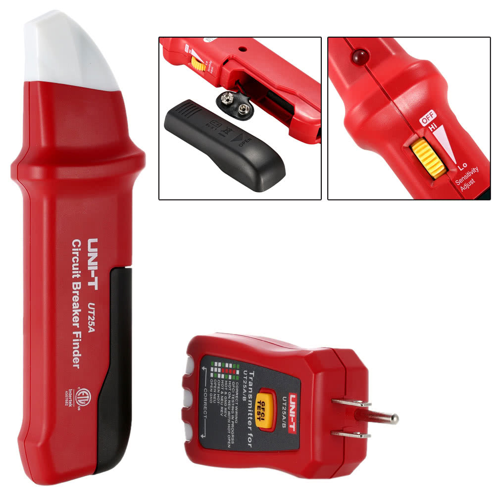 UNI-T UT25A Automatic Circuit Breaker Finder Socket Tester with LED Indicator - UT25A