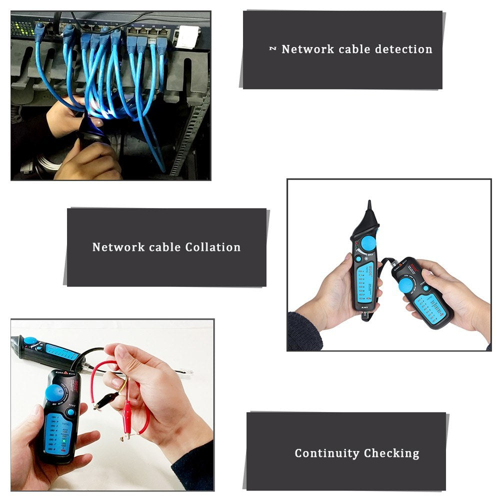 BSIDE Multi-functional LCD Network Cable Tester Wire Tracker RJ11 RJ45 Wire Network Cable Finder