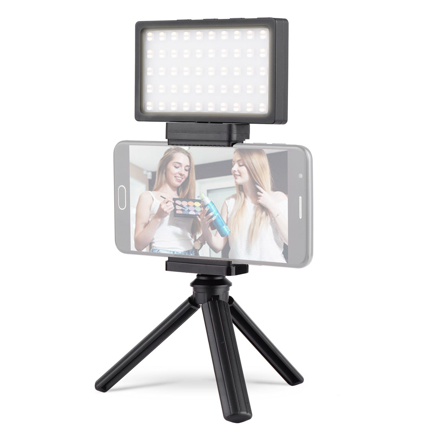 LIYADI RGB Color Camera Lamp Set with 50pcs LED Beads Mini Rechargeable Photography LED Video Light 9 Lighting Modes 12 Brightness Levels 3200~5600K Color Temperature Fill-in On-Camera Light