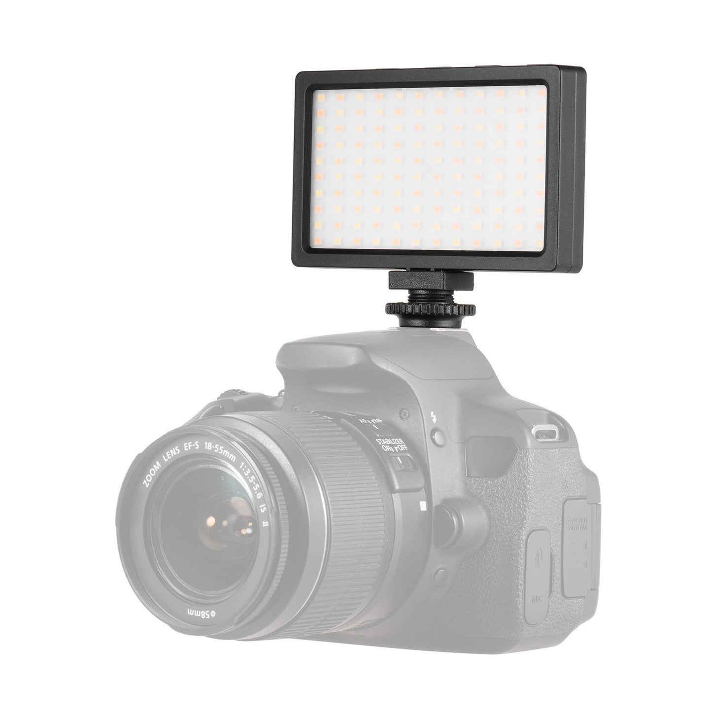 LIYADI LED Video Light Panel On-Camera 3200K-5600K Dimmable Lamp Adjustable Brightness Flash Light with Cold Shoe Mount for Photography Live Streaming