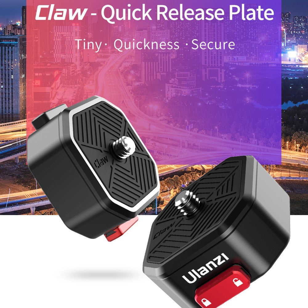 Uniqkart Claw Quick Release Plate Mini QR Plater with 1 / 4 Inch Screw 50kg Load Bearing for DSLR Camera