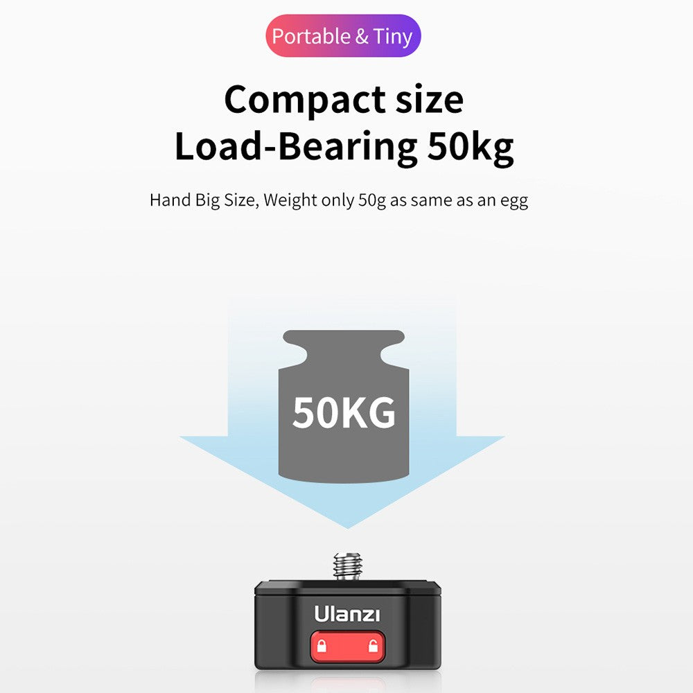 Uniqkart Claw Quick Release Plate Mini QR Plater with 1 / 4 Inch Screw 50kg Load Bearing for DSLR Camera