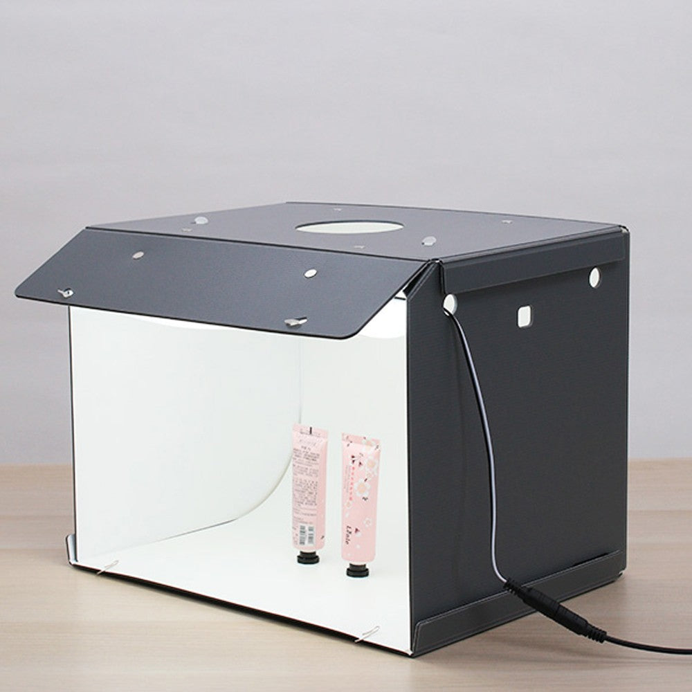 Mini Foldable Photo Studio Box Photography Backdrop Portable Softbox LED Light Photography Box - US Plug