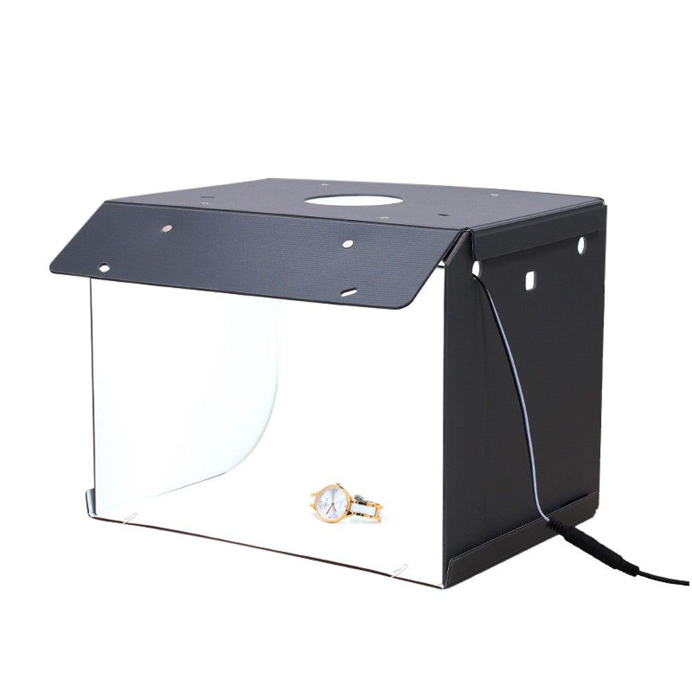 Mini Foldable Photo Studio Box Photography Backdrop Portable Softbox LED Light Photography Box - EU Plug