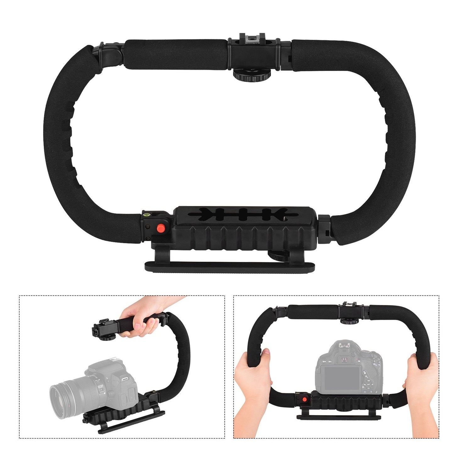 Professional Portable Foldable C-shaped Action Stabilizer Grip for DV Camera Smartphones