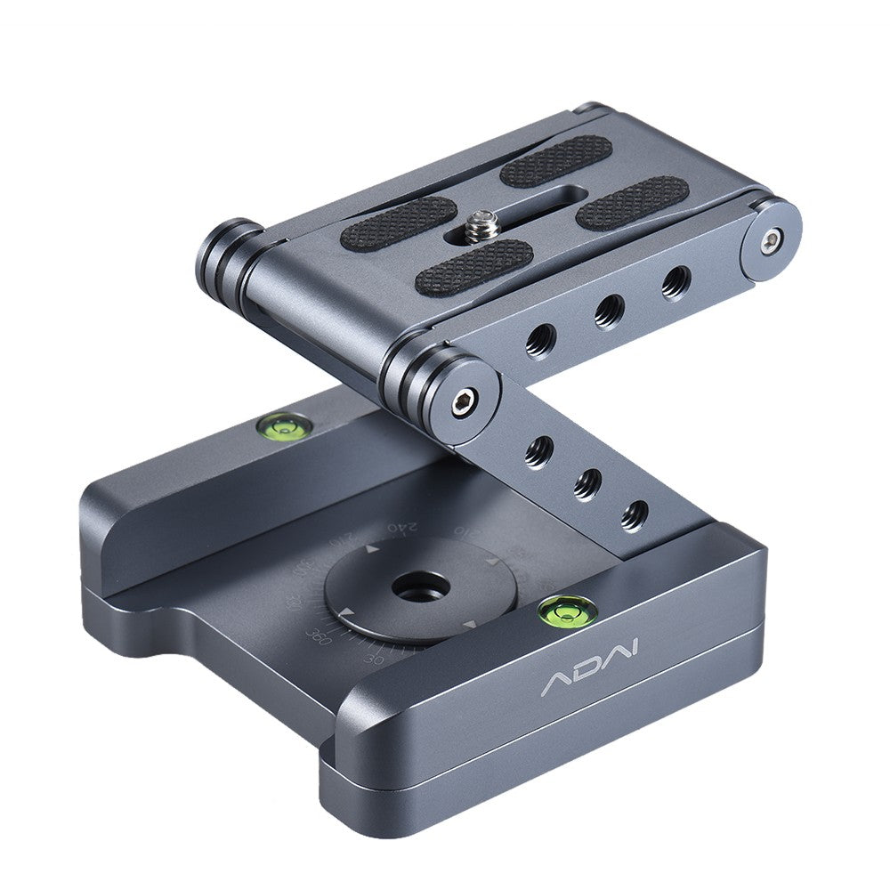 Aluminum Alloy Folding Z Tilt Head Z Flex Tilt Tripod Head - Silver