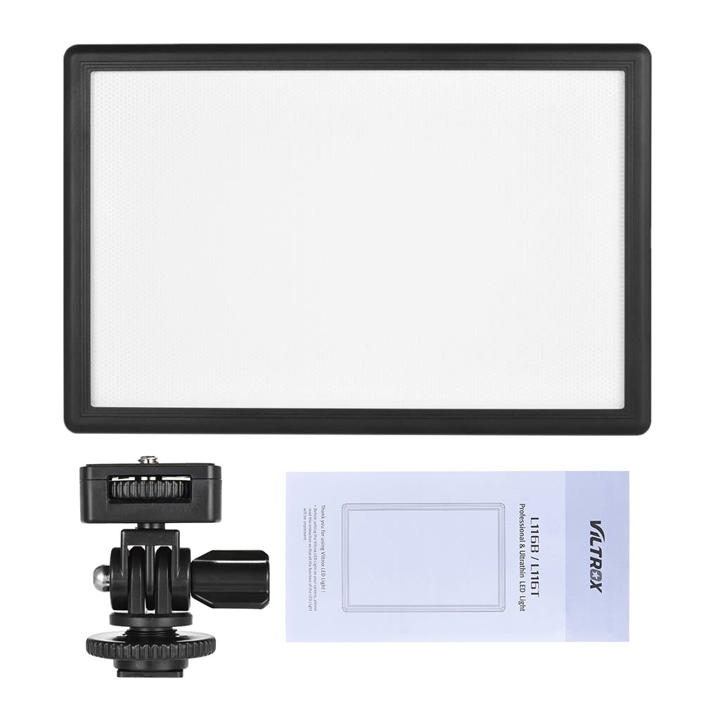 Viltrox L116B Professional Ultra-thin LED Video Light Photography Fill Light for Canon Nikon Sony Panasonic DSLR Camera and Camcorder