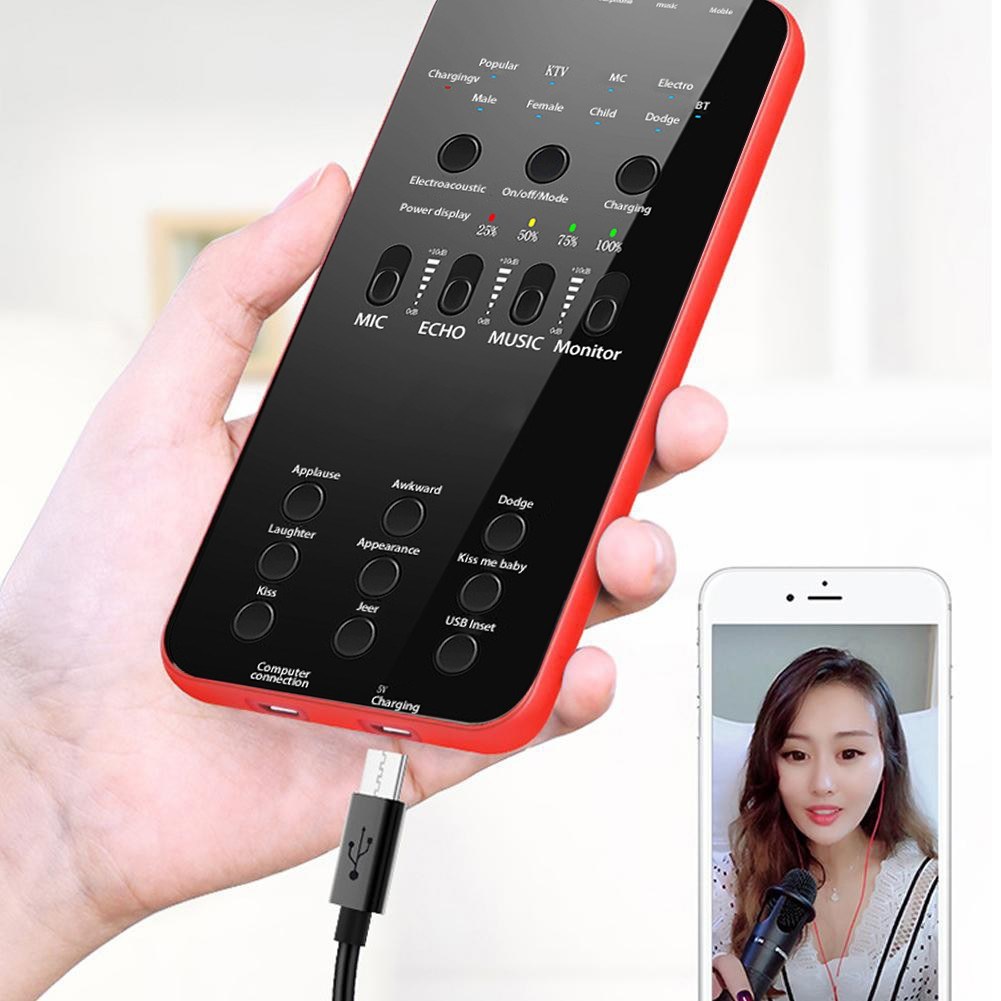 E6 Sound Card for Cell Phone PC Broadcast Sound Card