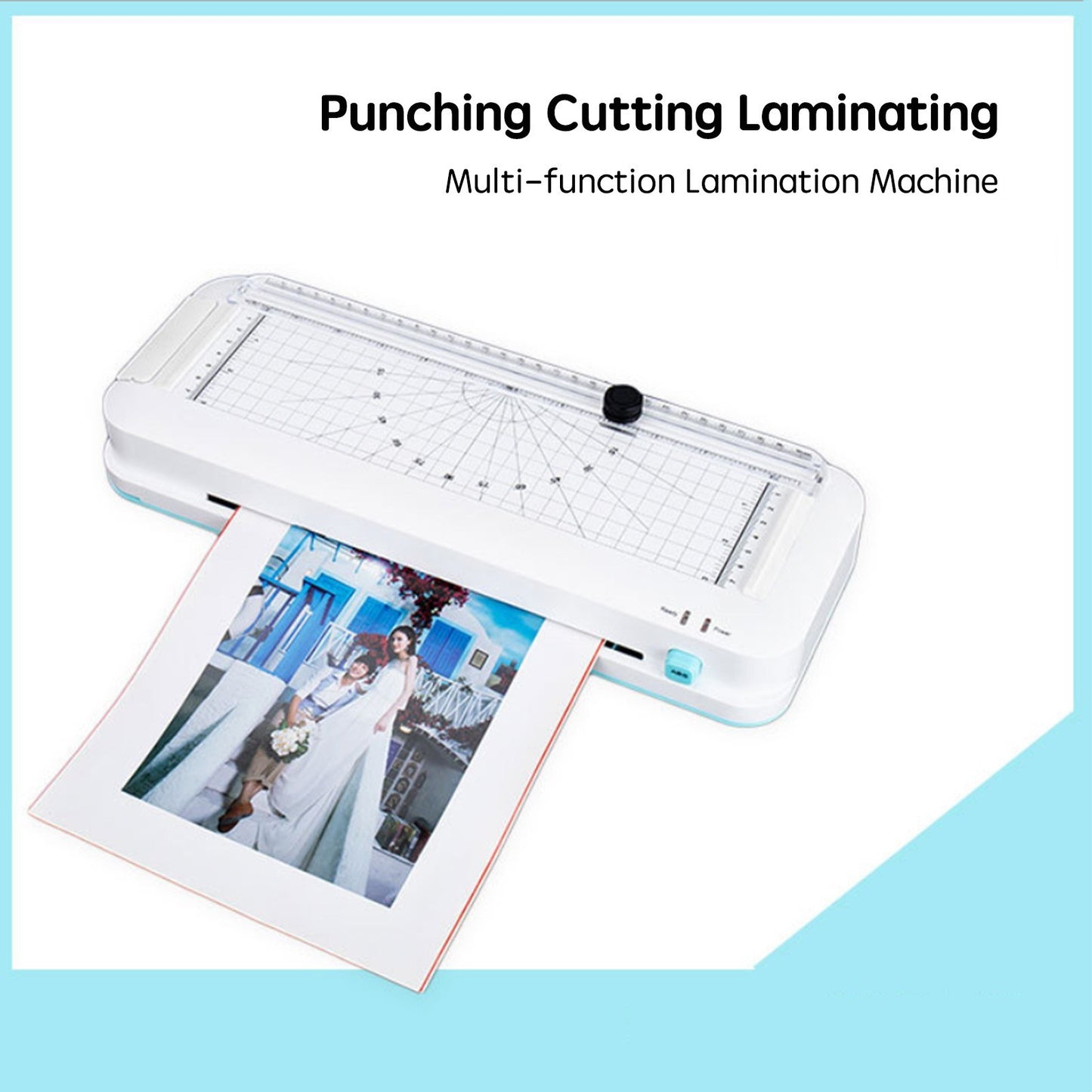 Multi-function A4 Paper Photo Lamination Machine Punching Cutting Laminating Machine - EU Plug