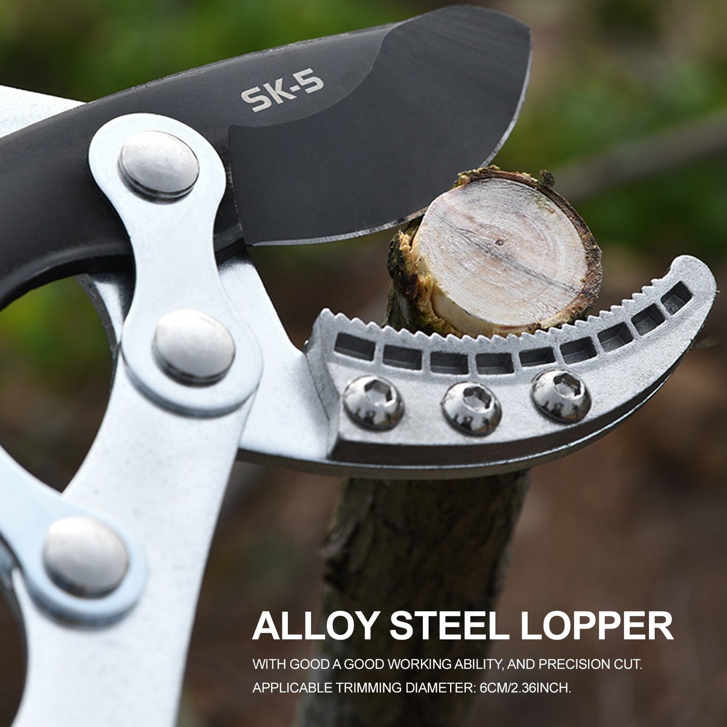 Professional Gardening Pruning Lopper Ratchet Loppers Secateurs Gardening Tool Kit for Cutting Thick Branches Plants - Black