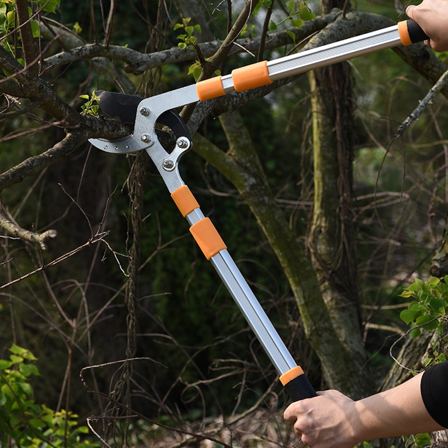 Professional Gardening Pruning Lopper Ratchet Loppers Secateurs Gardening Tool Kit for Cutting Thick Branches Plants - Black