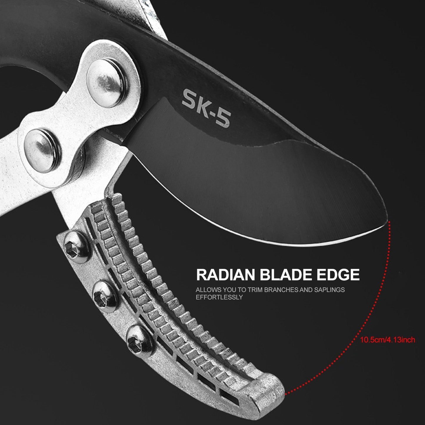 Professional Gardening Pruning Lopper Ratchet Loppers Secateurs Gardening Tool Kit for Cutting Thick Branches Plants - Black