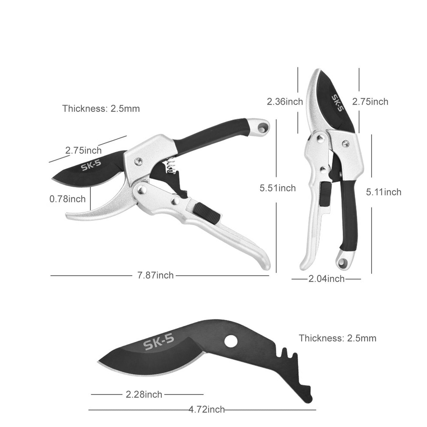 Secateurs SK-5 Steel Blade Pruning Shears Gardening Pruning Scissors