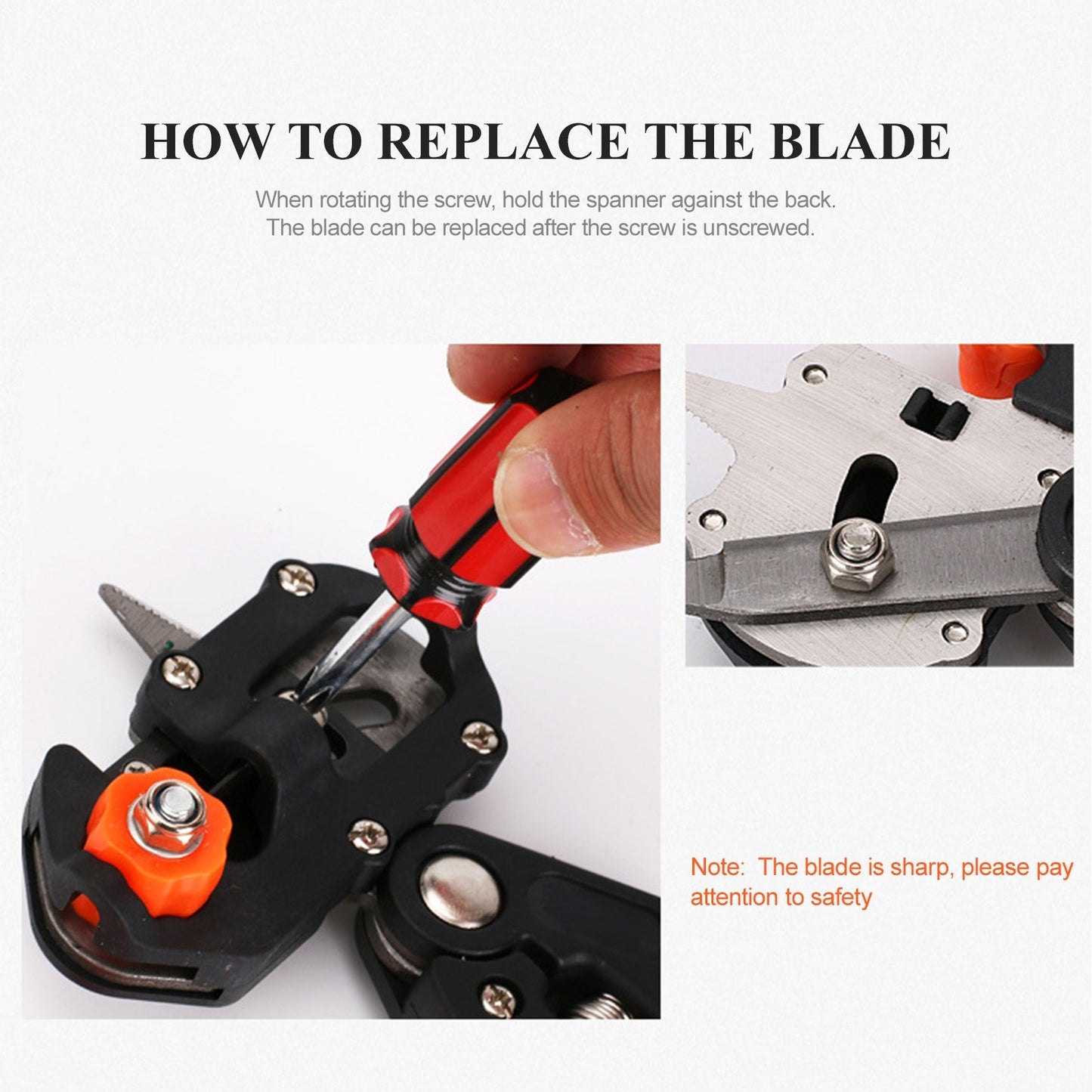 Professional Grafting Tools Grafter Pruner Kit 2 in 1 Scissors Cutting Tool Kit Set with Replaceable Blades
