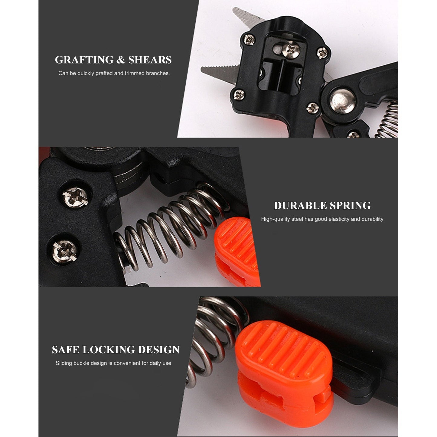 Professional Grafting Tools Grafter Pruner Kit 2 in 1 Scissors Cutting Tool Kit Set with Replaceable Blades