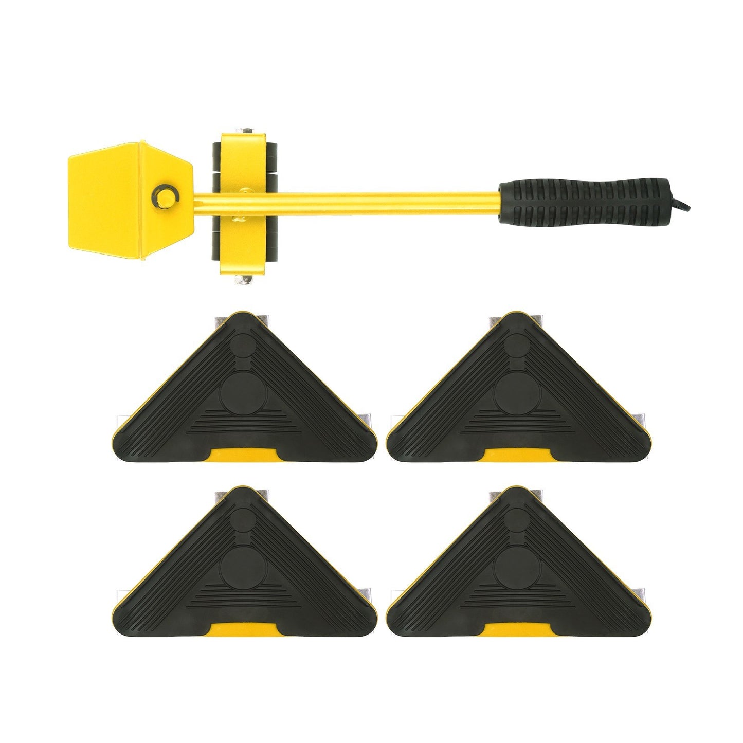 Moving Tool Heavy Duty Furniture Lifter with 4 Sliders Shifter Object Mobile Tool Mover Household Hand Tool Set - Yellow