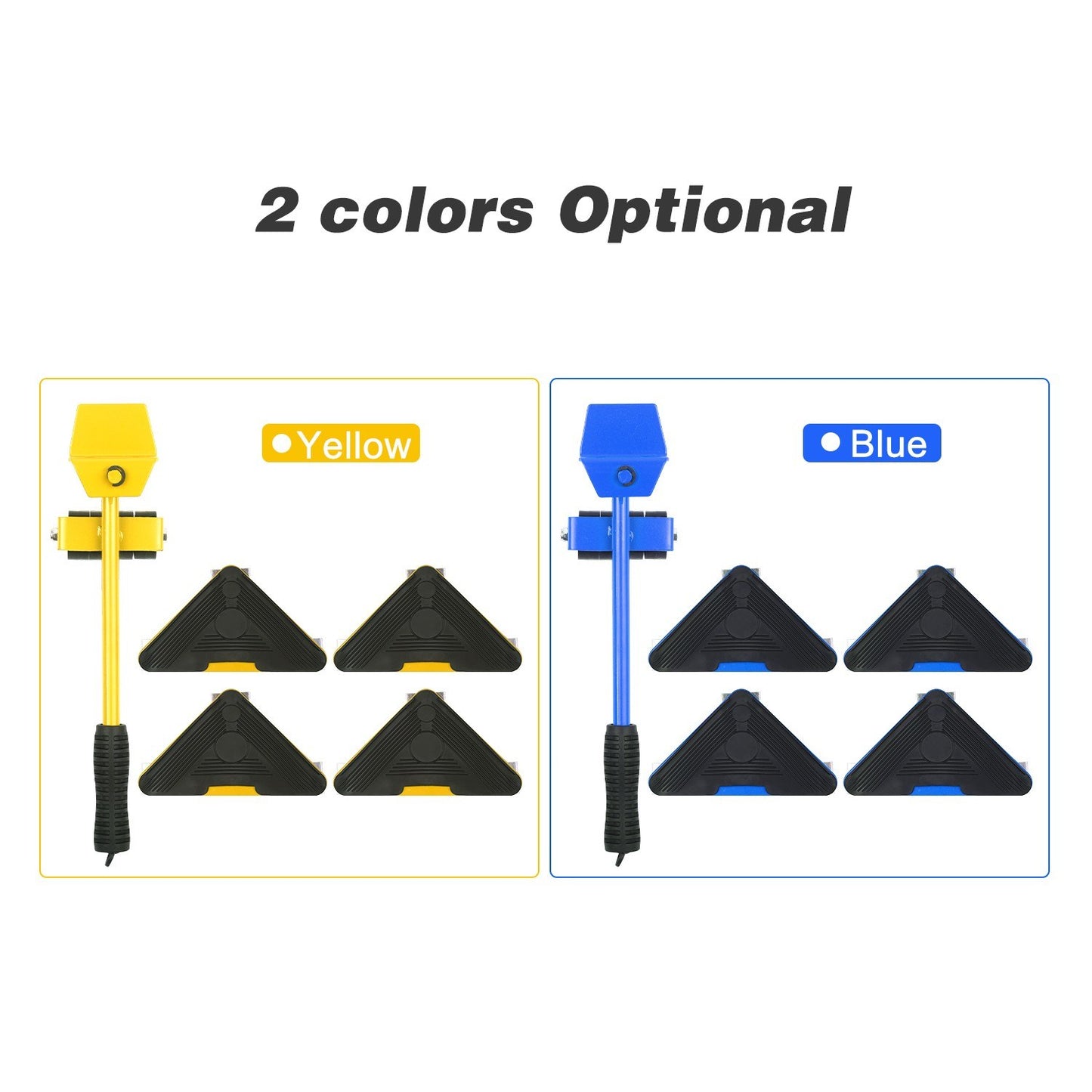 Moving Tool Heavy Duty Furniture Lifter with 4 Sliders Shifter Object Mobile Tool Mover Household Hand Tool Set - Yellow