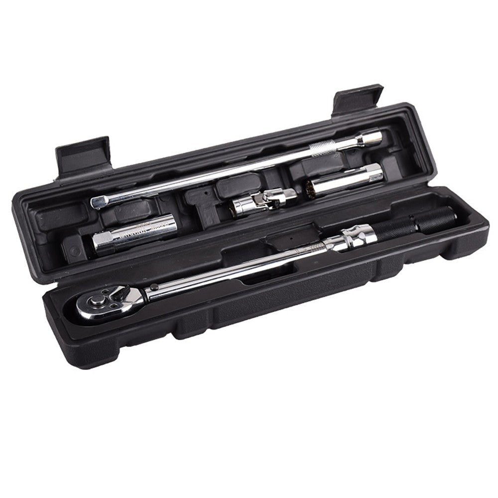 5pcs 3/8 Inch DR 5-60Nm Adjustable Torque Wrench Set Bike Car Fixing Tool Accurate Repairing Spanner Kit Hand Tool