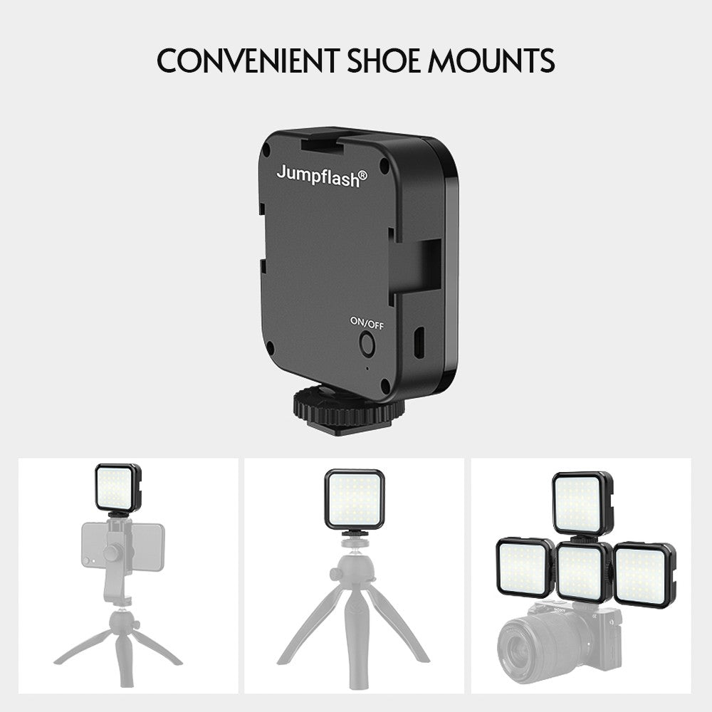 Jumpflash L49R LED Video Light Dimmable On Camera Fill Light for Photography Video