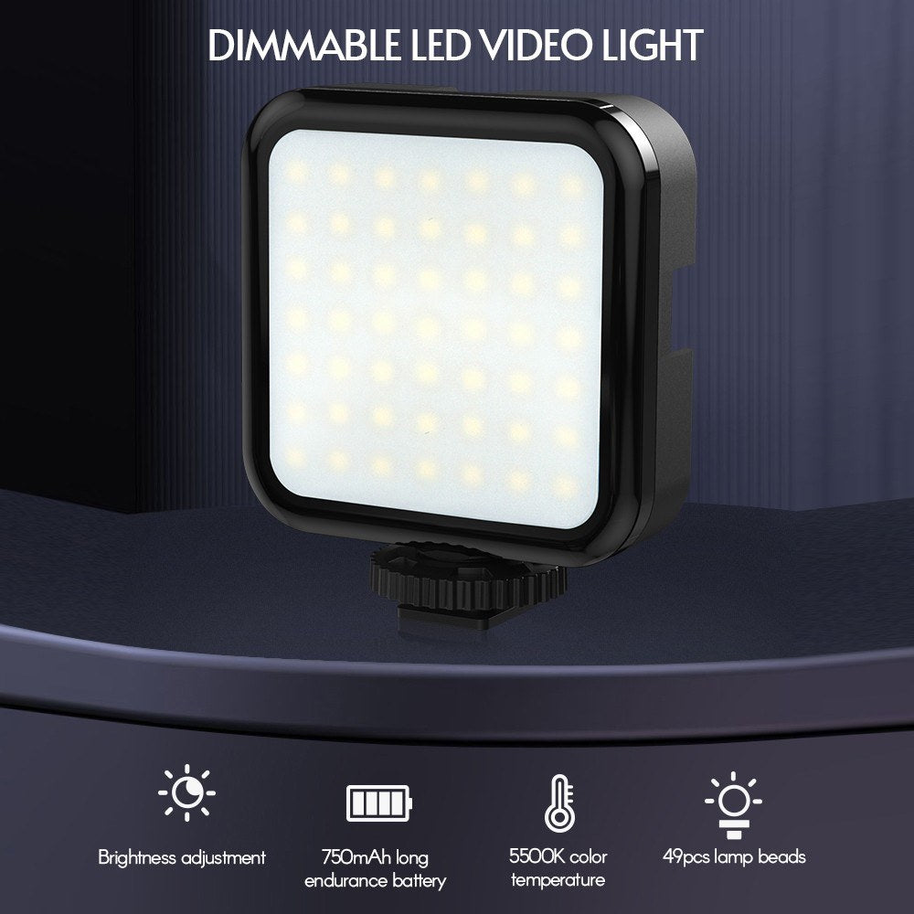 Jumpflash L49R LED Video Light Dimmable On Camera Fill Light for Photography Video