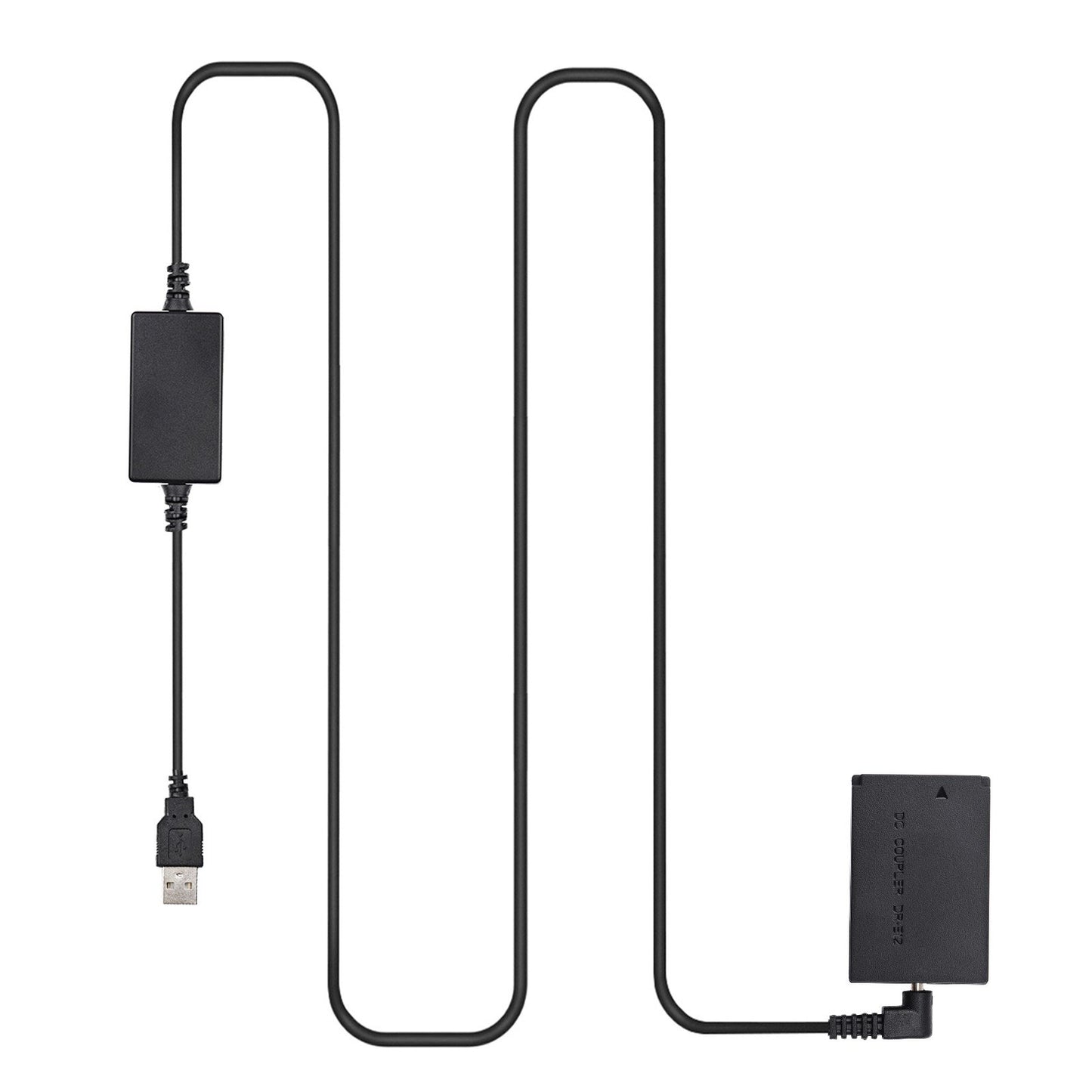 Andoer DR-E12 USB Power Kit DC Coupler with USB DC Converter Power Cable Compatible with Canon EOS M M2 M10 M50 M100 M200 Cameras