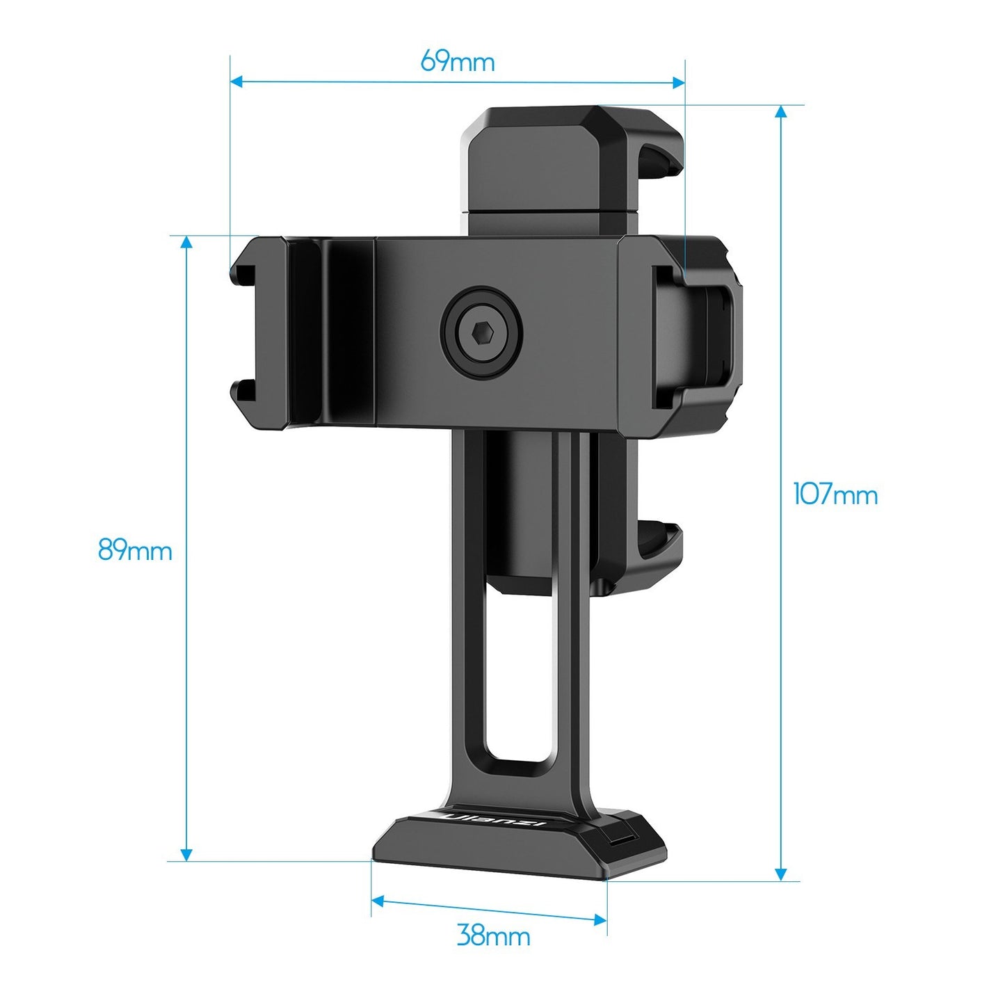 Ulanzi Dual Clamp Phone Holder Mount 1/4 Screw Thread Fits for Live Streaming