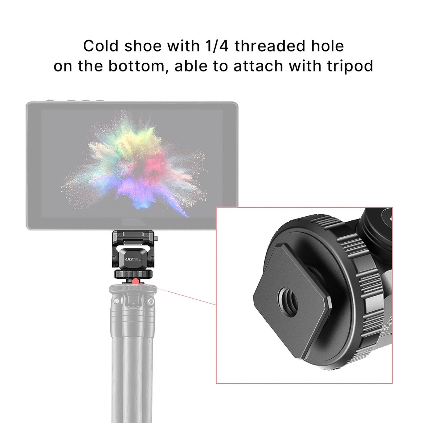 UURig Multi-functional Cold Shoe Mount Bracket with Quick Release Plate for DSLR SLR Camera