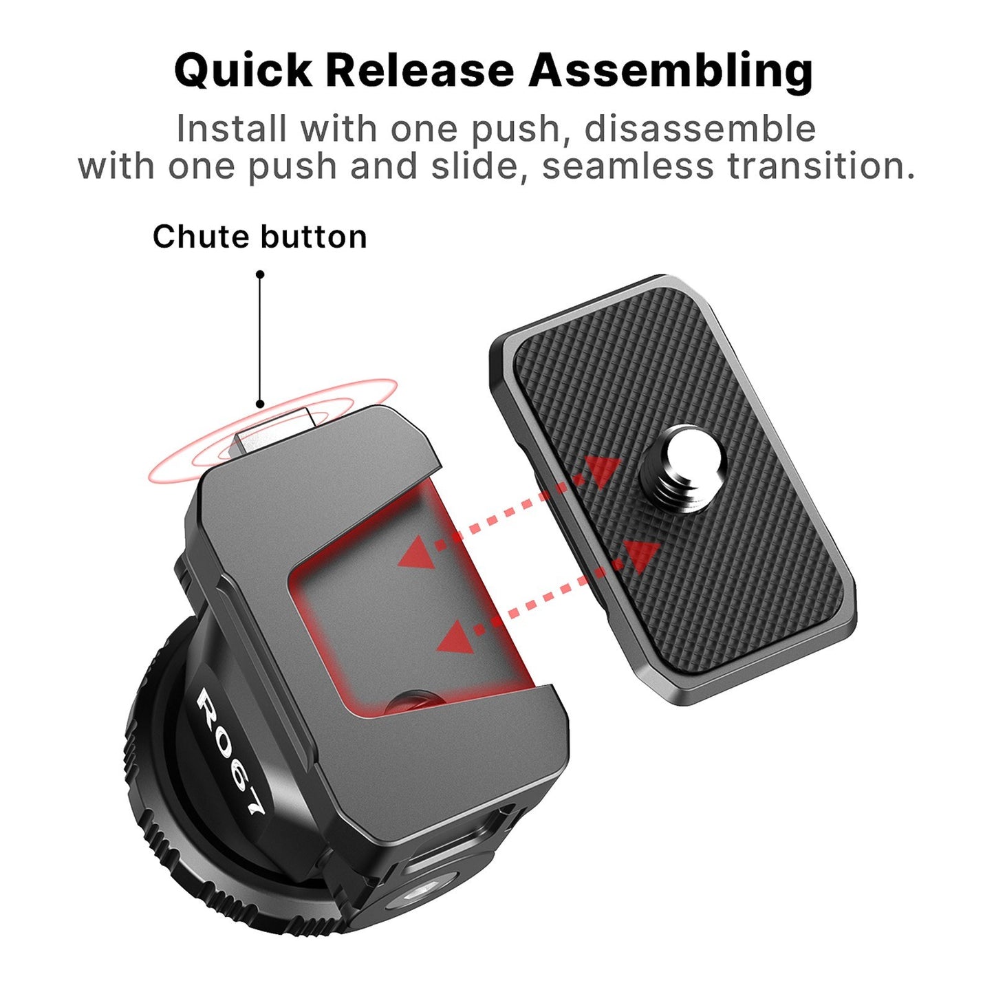 UURig Multi-functional Cold Shoe Mount Bracket with Quick Release Plate for DSLR SLR Camera