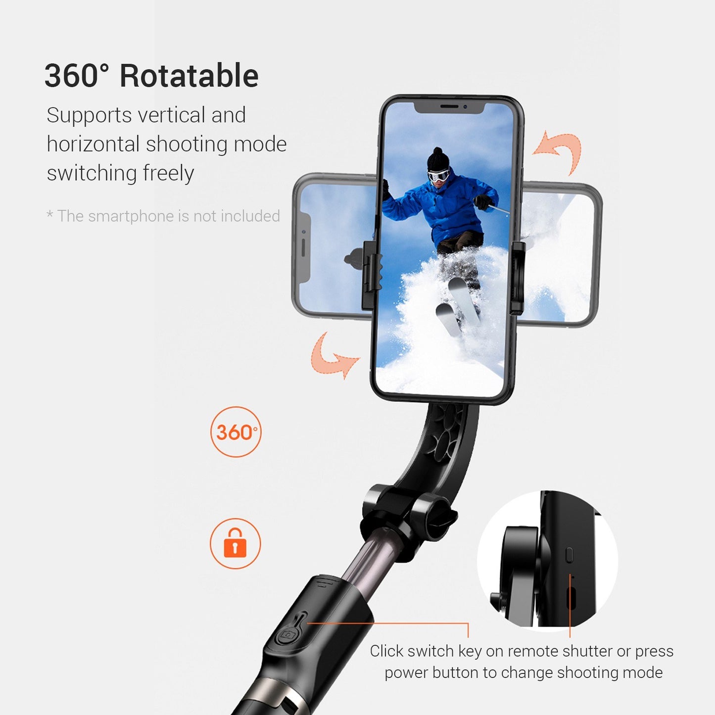 Multifunctional Handheld Smartphone Gimbal Stabilizer Extendable Selfie Stick Tripod Stand with Remote Shutter