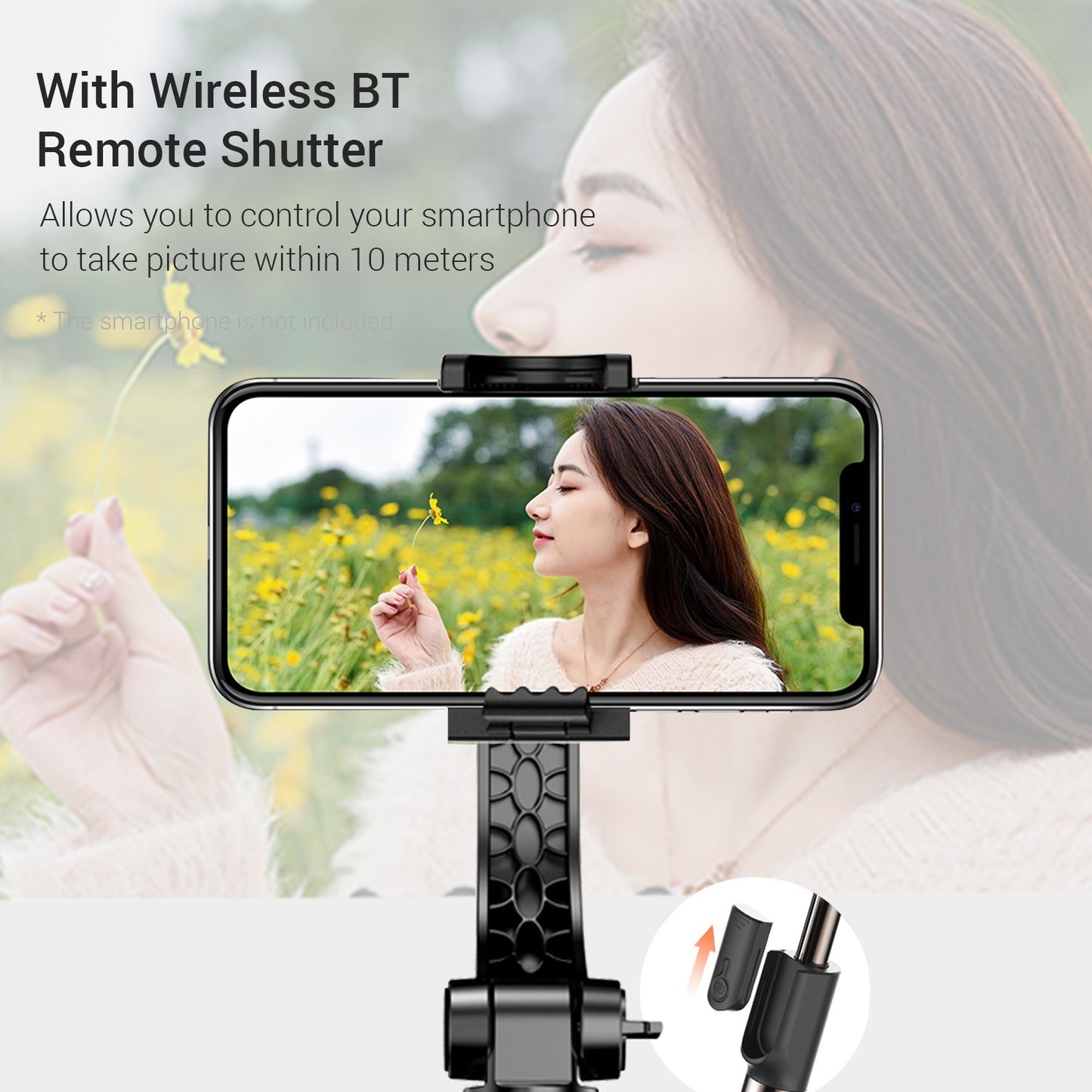 Multifunctional Handheld Smartphone Gimbal Stabilizer Extendable Selfie Stick Tripod Stand with Remote Shutter