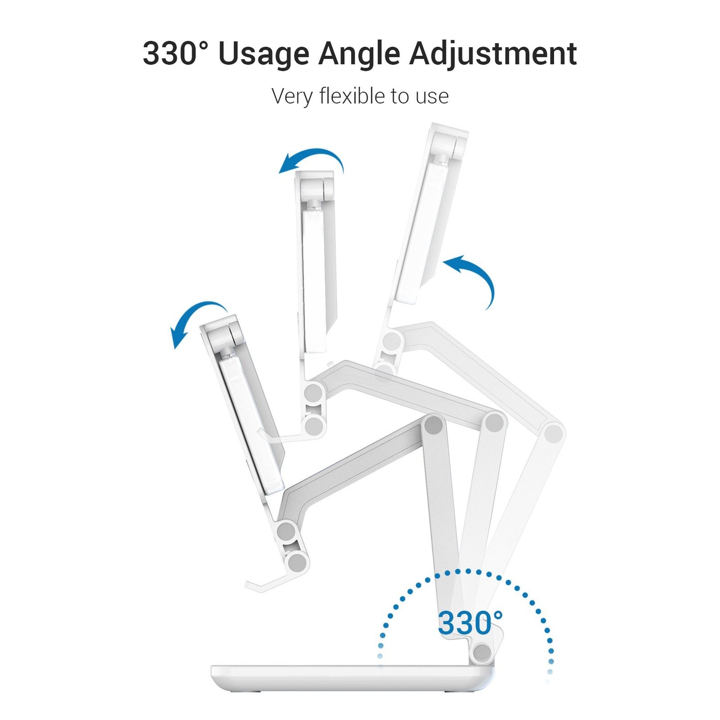 Foldable Desktop Smartphone Stand Adjustable Height with Cooling Fan for Live Streaming Online Video Chatting