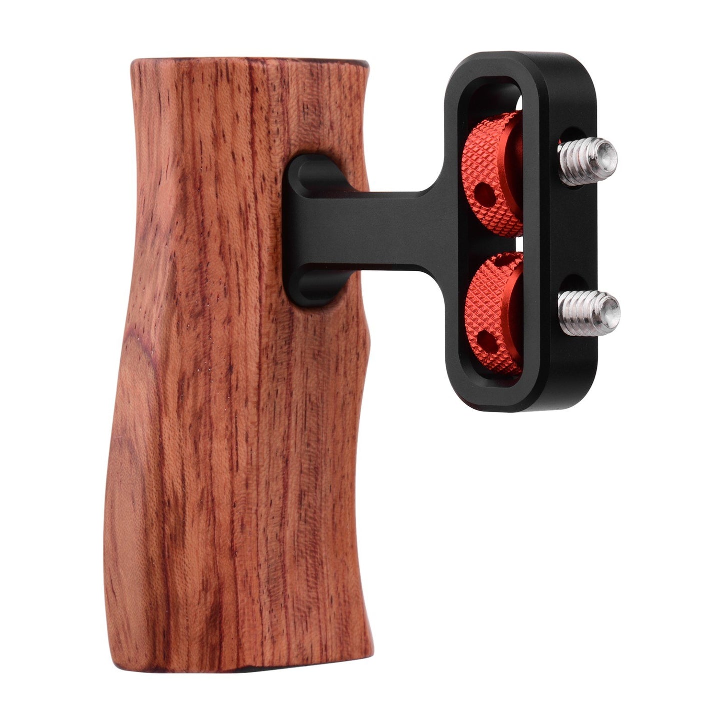 Universal Camera Cage Wooden Handle Side Hand Grip with 1/4 Inch Screw Mounts for All Camera Cages
