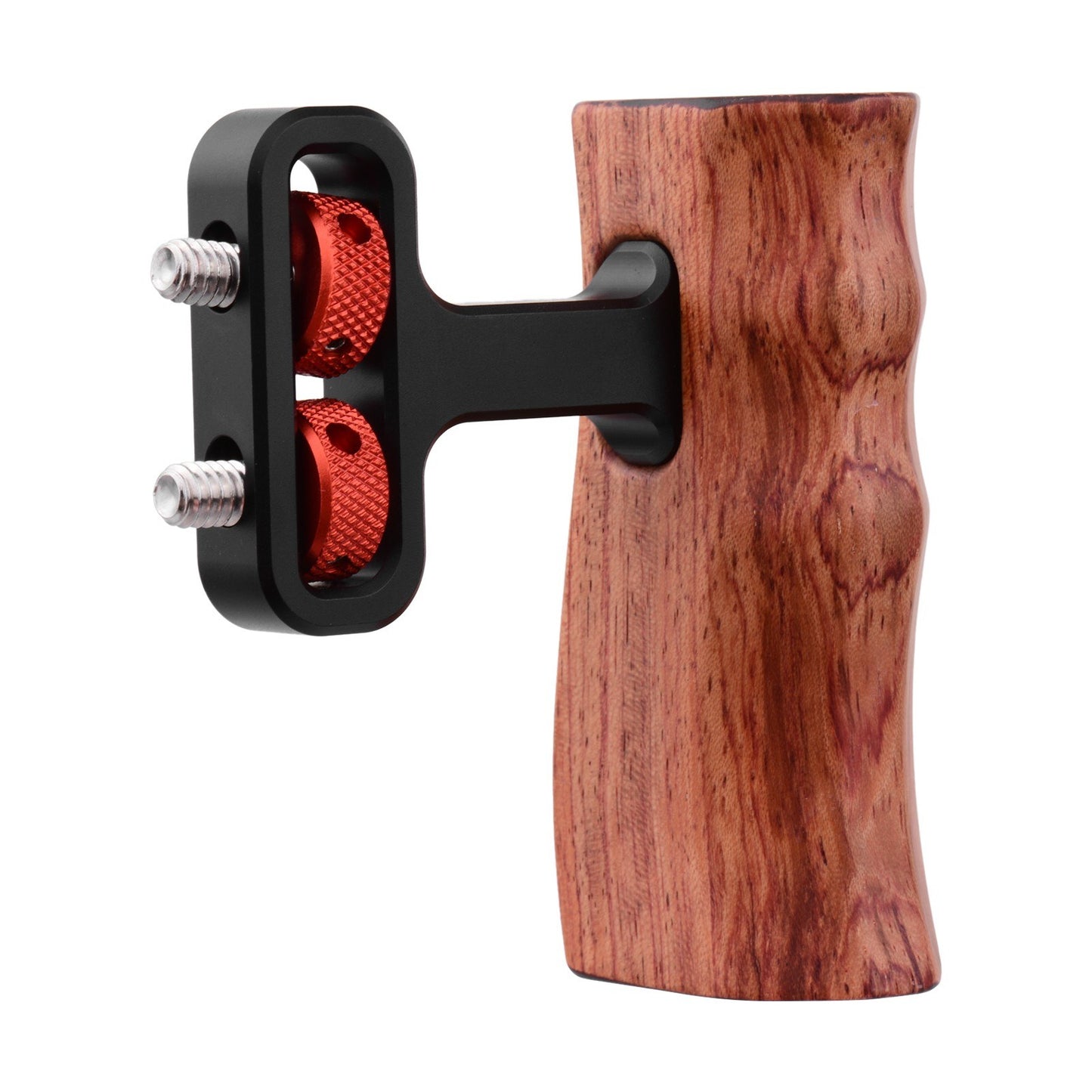 Universal Camera Cage Wooden Handle Side Hand Grip with 1/4 Inch Screw Mounts for All Camera Cages