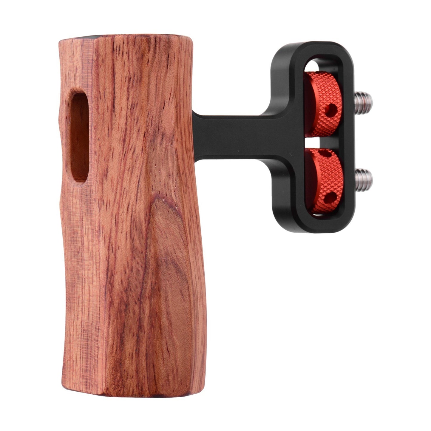 Universal Camera Cage Wooden Handle Side Hand Grip with 1/4 Inch Screw Mounts for All Camera Cages