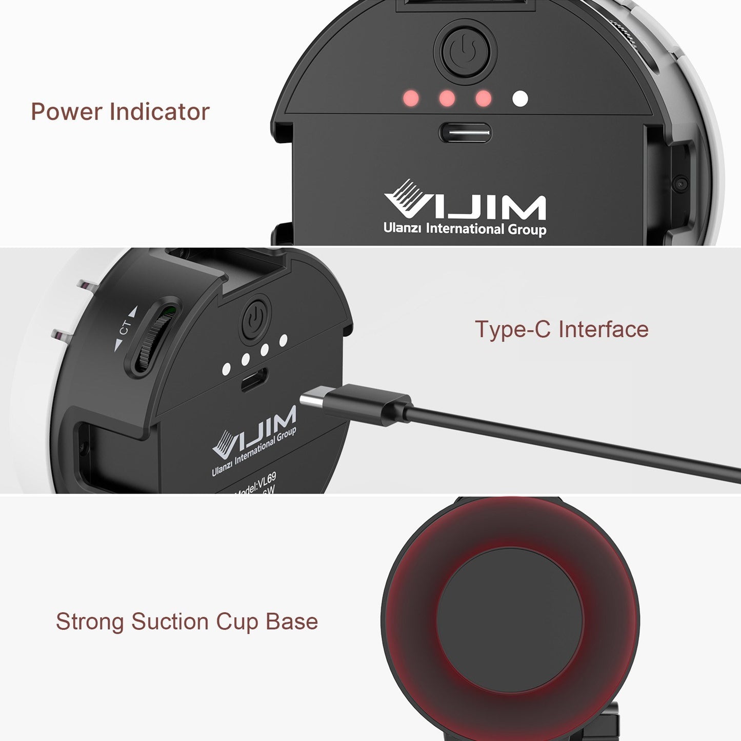 VIJIM VL69KIT Video Conference Lighting Kit with Suction Cup for Video Conference/Zoom Calls/Live Streaming/Self-Broadcast/TikTok