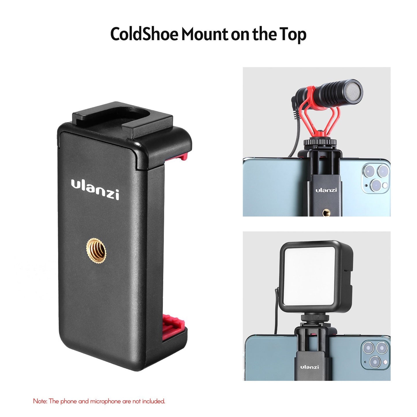 ULANZI Combo 7 Selfie Stick Tripod Phone Tripod Stand with Fill Light Detachable Holder for Live Stream Makeup YouTube Video Vlog