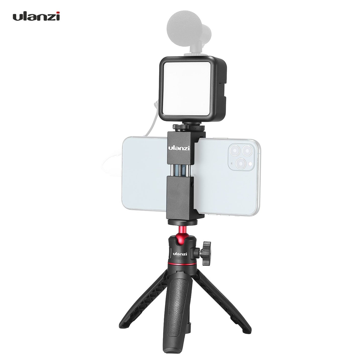 ULANZI Combo 6 Selfie Stick Tripod with Fill Light Detachable Holder for iPhone Android iPhone Video Recording Live Stream Makeup